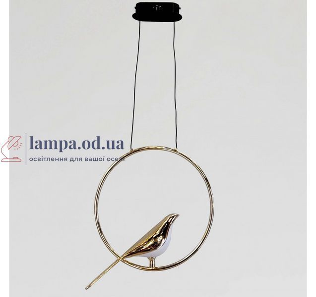 Світлодіодна підвісна люстра Artlight 21130/1GD з декоративною птицею, 5 Вт, золото + чорний 21130/1GD фото