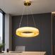 Кільцева алебастрова підвісна LED-люстра Levistella 809L8830 (400), 25 Вт, латунь, 40 см, 3 режими світла, 6-15 м&sup2; LVS7412 фото 1