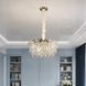 Золотая подвесная люстра с хрустальным декором Splendid Ray L8252/490*H300/11, 49 см на 11 ламп с фигурным декором 30438196 фото 1
