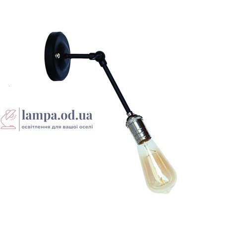 Бра настінне Levistella 752WG1701-1, E27, 60W, чорний, хромований патрон, сучасний стиль LVS04222 фото