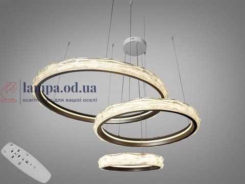 Підвісна люстра LED Diasha MD35285/800+600+400CG шампань 195Вт пульт MD35285/800+600+400CG фото