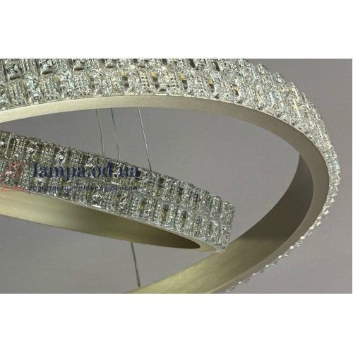 Подвесная люстра LED в спальню Linisoln 1956-60*40 металлическая, акриловая, цвета шампань 1956-60*40 Champagne Me фото