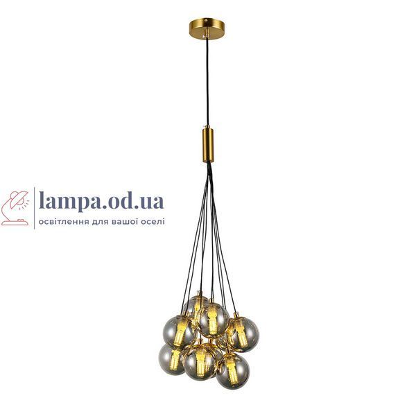 Потолочная люстра Levistella 800P1023-9 (40) SM G9, G9, 9 ламп, бронзовый металл, черный стеклянный плафон LVS5890 фото