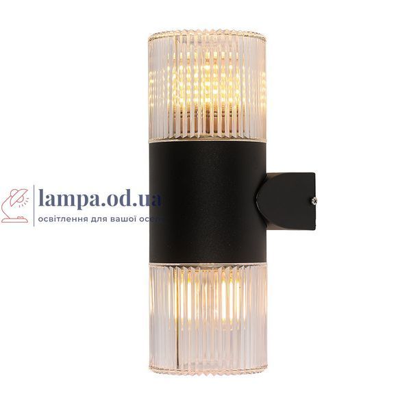 Настенное бра Levistella 804W1904-2 BK, 2 плафона, черный + прозрачный, современный стиль для улицы LVS5626 фото