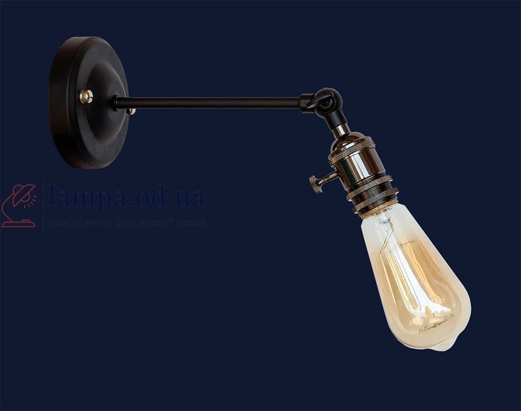 Бра настінне E27 Levistella 752WD1504-1, 60W, чорний метал, сучасний стиль LVS04105 фото