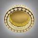 Потолочная хрустальная LED люстра с зеркальным кольцом Linisoln 3122-500 FG, 90 Вт, золото, 50 см, 12-18 м&sup2; 3122-500 FG фото 3