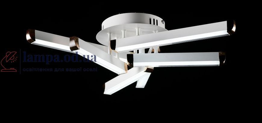 Світлодіодна люстра Splendid Ray L1647/6 LED (WT+GD), білий, золото, 66 Вт, від 6-15 м&sup2; 30437638 фото