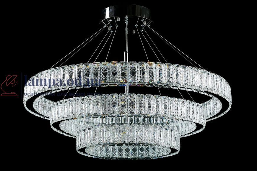Люстра світлодіодна Splendid Ray L8560B/400+600+800/3 LED, 320W, хром, білий, сучасний стиль для дому 30431328 фото