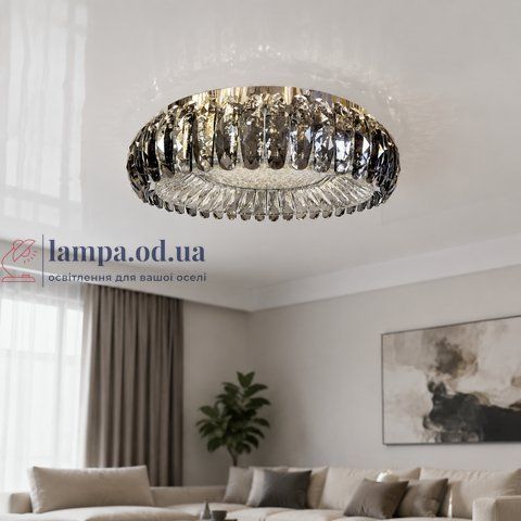 Потолочная хрустальная LED-люстра Artlight MT015/500CH, хром и дымчатое стекло, 100 Вт, от 10-18 м&sup2; MT015/500CH фото
