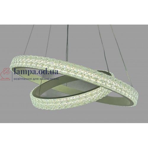 Подвесная люстра LED в спальню Linisoln 1956-60*40 WH металл, акрил, диаметр 60*40 см, высота 50-120 см 1956-60*40 WH фото