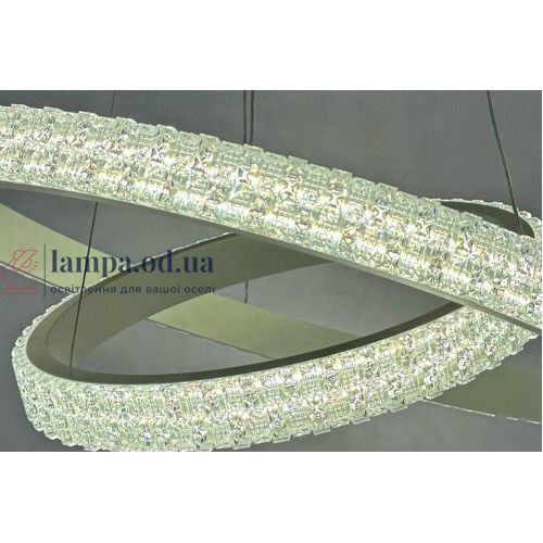 Подвесная люстра LED в спальню Linisoln 1956-60*40 WH металл, акрил, диаметр 60*40 см, высота 50-120 см 1956-60*40 WH фото