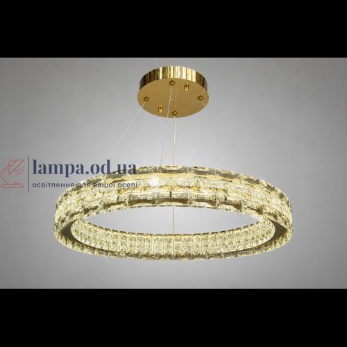 Linisoln 7896-600 FG, круглая подвесная хрустальная LED-люстра золото 60 см 50 Вт 7896-600 FG фото
