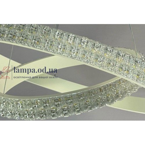 Подвесная люстра LED в спальню Linisoln 1956-60*40 WH металл, акрил, диаметр 60*40 см, высота 50-120 см 1956-60*40 WH фото