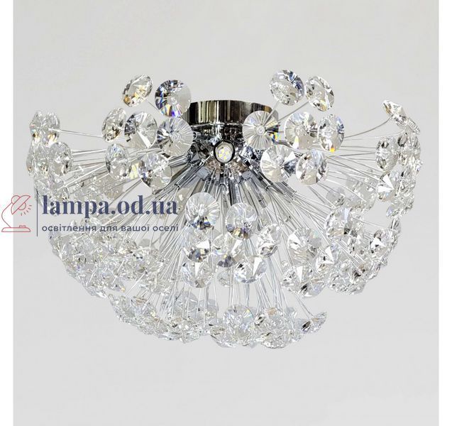 Компактна хромована стельова люстра з прозорими кристалами Artlight 21623-420CH 21623-420CH фото