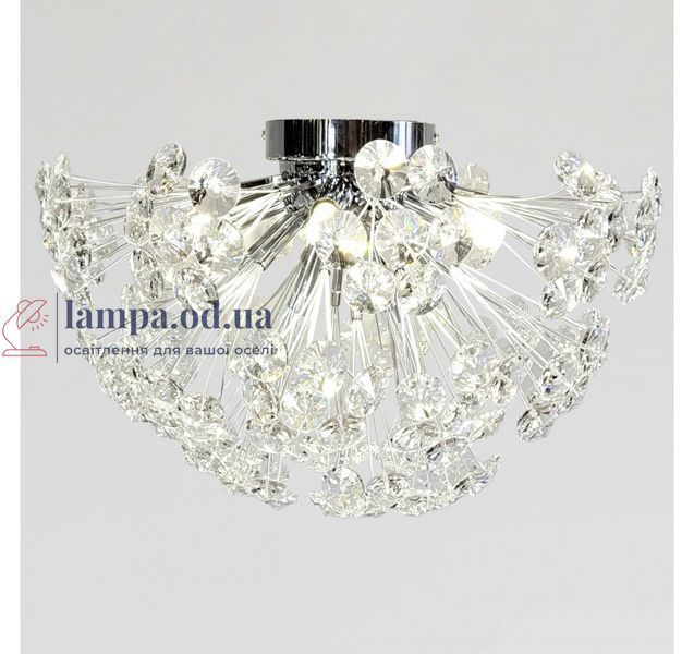 Компактна хромована стельова люстра з прозорими кристалами Artlight 21623-420CH 21623-420CH фото