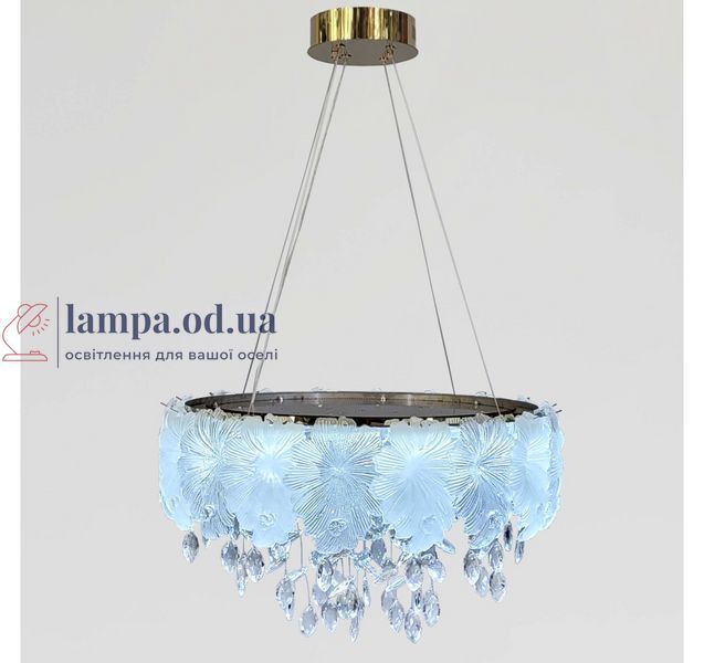 Светодиодная подвесная люстра Artlight 005/600GD, 113 Вт, золото и стеклянный декор 005/600GD фото