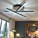 Современная потолочная LED-люстра Diasha SX1007/3BK, чёрная, 48W, акриловые световые панели SX1007/3BK фото 1