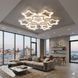Современная LED люстра в спальню с пультом Diasha 1660/6+3WH белая диммер 135W 55 см 3 режима света 1660/6+3WH LED 3color d фото 1