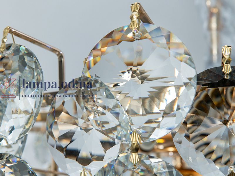Люстра подвесная Diasha D980-500G классика золото 8xE14 хрусталь D980-500G фото