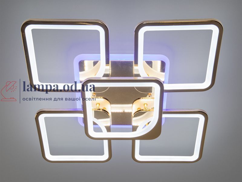 Потолочная люстра LED Diasha 8060/4+1G, 150W, 6500K, золото, современный стиль с пультом и диммером 8060/4+1G LED 3color di фото