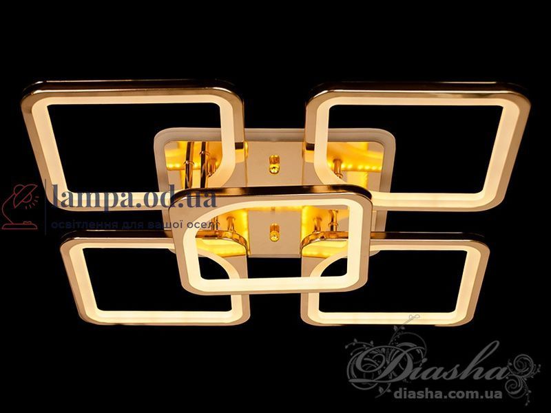 Потолочная люстра LED Diasha 8060/4+1G, 150W, 6500K, золото, современный стиль с пультом и диммером 8060/4+1G LED 3color di фото