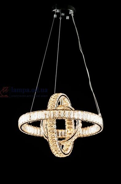 Хромированная LED-люстра Splendid Ray LD8886/500/3B LED (WT), 50 см с тремя хрустальными кольцами 30437966 фото
