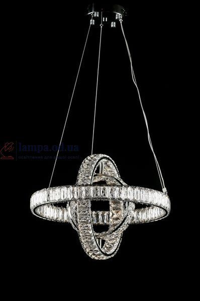 Хромированная LED-люстра Splendid Ray LD8886/500/3B LED (WT), 50 см с тремя хрустальными кольцами 30437966 фото