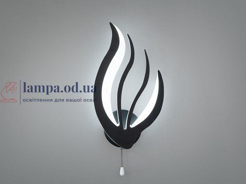 Светодиодный настенный светильник для спальни и коридора Diasha 2527/1BK черный LED 16W 34 см 2527/1BK фото