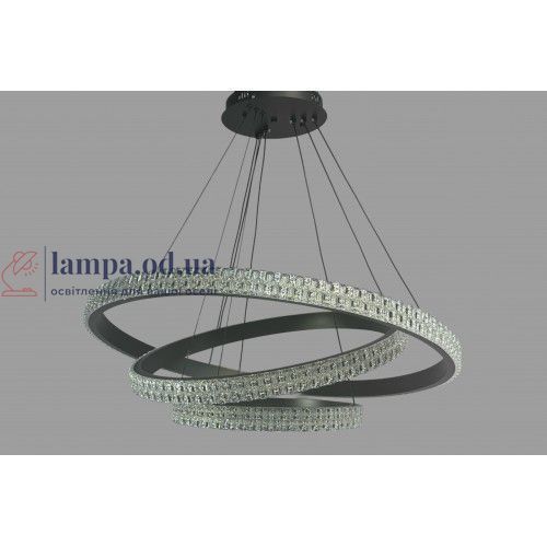 Подвесная люстра LED в гостиную Linisoln 1956-80*60*40 BK металл, акрил, LED-лента, 80*60*40 см 1956-80*60*40 BK фото