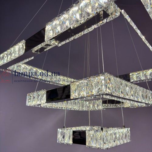 Люстра Linisoln 7965-60*40*20 CH метал, кришталь, LED, 100Вт, 15-17м&sup2;, пульт dimmer, висота 120-50 см, ширина 60*40*20 см 7965-60*40*20 CH фото
