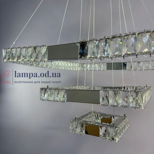 Люстра Linisoln 7965-60*40*20 CH метал, кришталь, LED, 100Вт, 15-17м&sup2;, пульт dimmer, висота 120-50 см, ширина 60*40*20 см 7965-60*40*20 CH фото