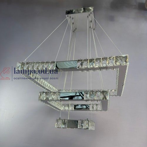 Люстра Linisoln 7965-60*40*20 CH метал, кришталь, LED, 100Вт, 15-17м&sup2;, пульт dimmer, висота 120-50 см, ширина 60*40*20 см 7965-60*40*20 CH фото