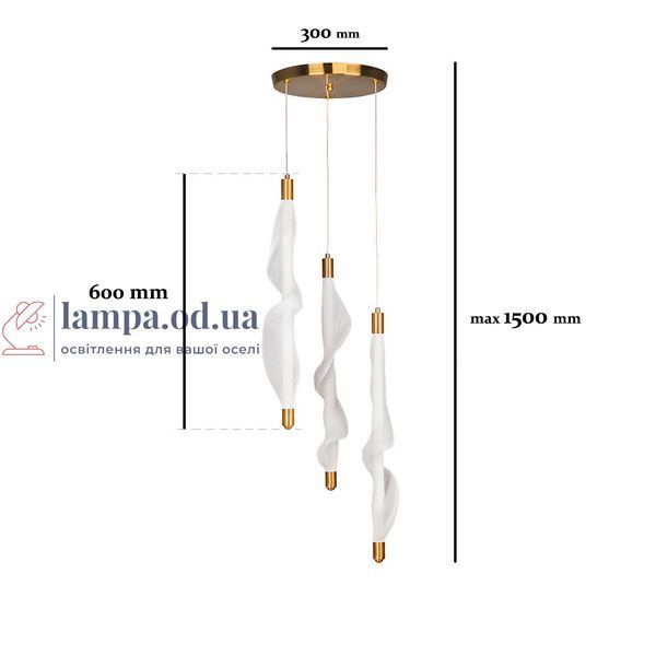 Подвесной светильник LED Levistella 7813091-3 AB, 25W, 4000K, бронзовый, современный стиль LVS5016 фото