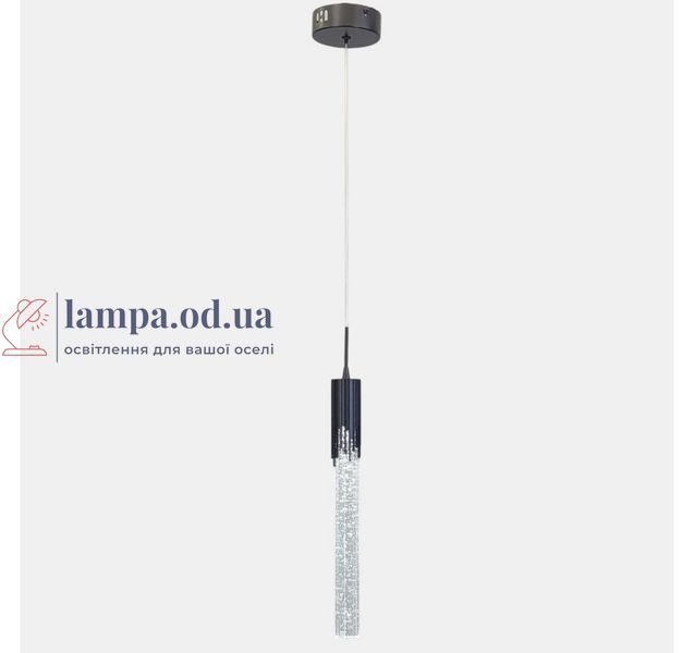 Черный прикроватный LED светильник-подвес Artlight 2353/1BK с прозрачным пузырьковым стеклом 3,5W 2353/1BK фото