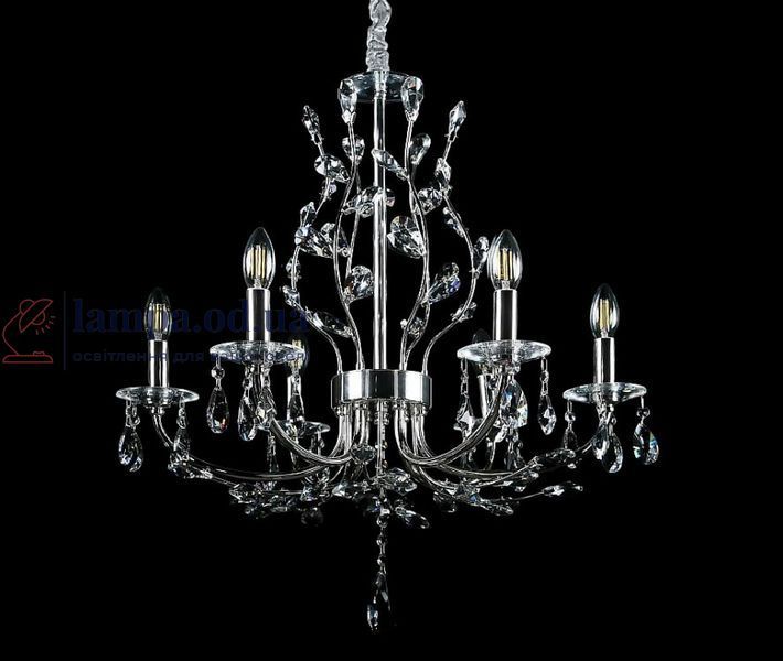 Хрустальная люстра со свечами Splendid Ray L9031/6 (silver) 30421431 фото