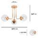 Потолочная люстра LED Levistella 7529908-3 GOLD+CL, 3 плафона, золотой, прозрачный LVS4780 фото 2