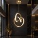 Подвесной светодиодный светильник Artlight 121/1GD золотой LED 38 Вт с кольцевым силиконовым рассеивателем 121/1GD фото 1