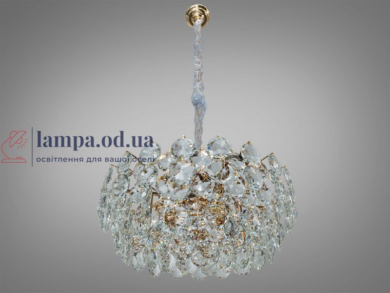 Підвісна кришталева люстра Diasha D980-600G золото 11xE14 D980-600G фото