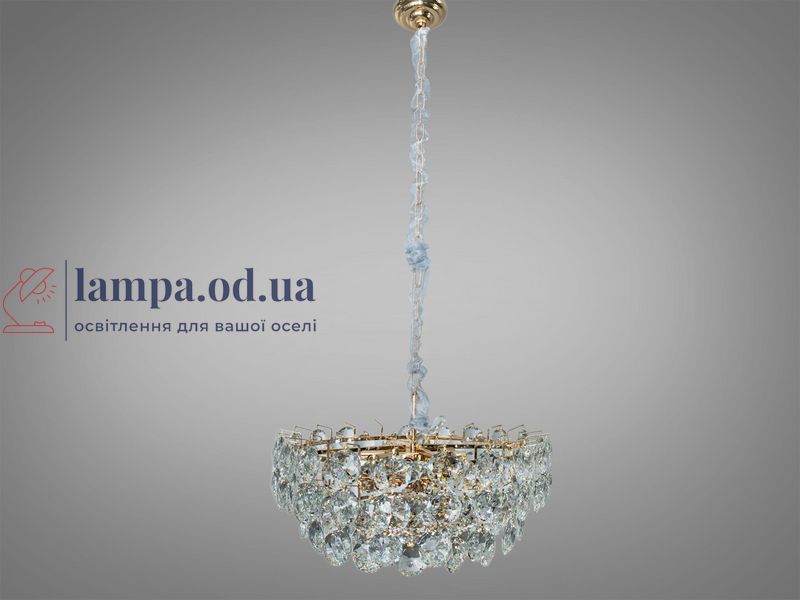 Підвісна кришталева люстра Diasha D980-600G золото 11xE14 D980-600G фото