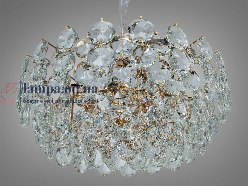 Підвісна кришталева люстра Diasha D980-600G золото 11xE14 D980-600G фото