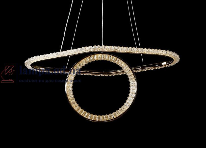 Люстра стельова LED Splendid Ray LF9809/2, 2 лампи, регульована температура світла, золотий метал, сучасний стиль для дому 30421158 фото
