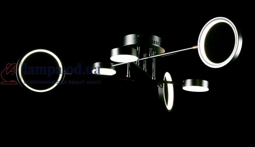 Светодиодная люстра Splendid Ray L77020/3+3 LED (BLK), черный, белый, 50 Вт, от 18-28 м&sup2; 30437805 фото