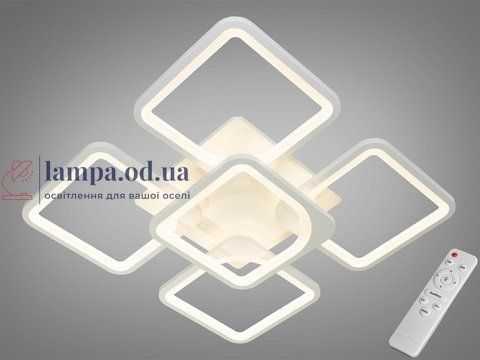 Світильник стельовий LED Diasha 8060/4+1WH 115W, білий, 57 см, сучасний стиль 8060/4+1WH фото