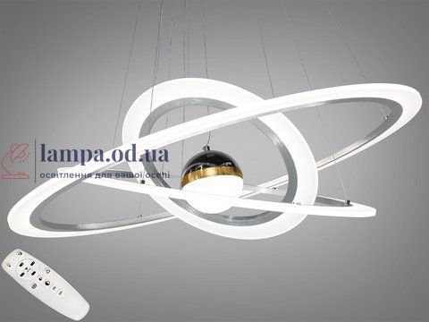 Люстра стельова LED Diasha 2328-800+600+400NEW HR 140W, з додатковим підсвічуванням, для коридору, спальні, кухні 2328-800+600+400NEW HR фото