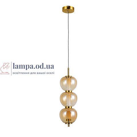 Світильник підвісний LED Levistella 800P3055 (130*330) AM, 5W, бронзовий, коричневий абажур, сучасний стиль LVS5879 фото