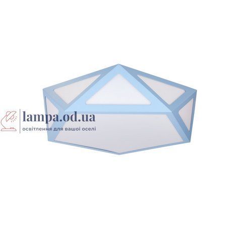 Люстра стельова LED Levistella 752L66 BLUE, 50W, голубий метал, білий акрил, сучасний стиль LVS3232 фото