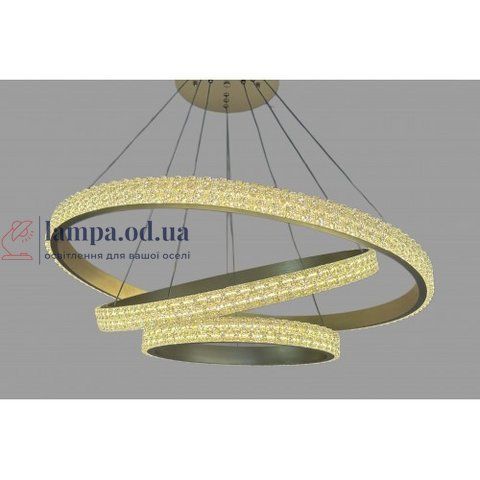 Підвісна люстра LED у зал Linisoln 1956 металевий Champagne Metallic LED-стрічка 80*60*40 см 140 Вт 1956-80*60*40 Champagne фото