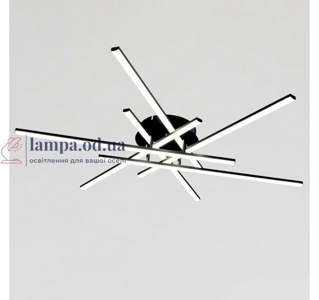 Потолочная светодиодная люстра Artlight MX240511/6BK с шестью линейными элементами, чёрная, 66 Вт, от 22-32 м&sup2; MX240511/6BK фото