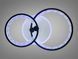 Потолочная LED-люстра Diasha 8180/2BK 3color с пультом и диммером, чёрная, 55W, 3025 lm, круглые акриловые LED-кольца 53&times;33 см 8180/2BK LED 3color dim фото 3
