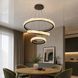 Дизайнерская подвесная LED-люстра для зала Diasha 583-800+600+400BK чёрная, 3 кольца, 250Вт, 80 см, до 40 м&sup2; 583-800+600+400BK фото 1